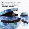 Harrison Howard Motorcycle Helmet Bag Waterproof Storage Carrying Bag Icyblue Leopard view 3