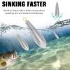 AMYSPORTS Drop Shot Fishing Weights Kit Lead Freshwater Fishing Sinkers Bass Casting Removable Fishing Weights Saltwater Streamlined 15pcs 1/2oz view 3