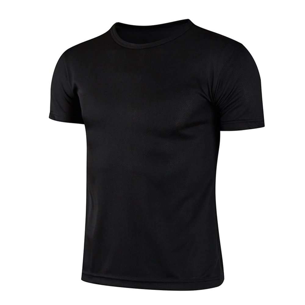 dPois Boys' Short Sleeve T-Shirt Quick Dry Swim Shirts UV Rash Vest Active Athletic Performance Gym Shirts Black 6-7 Years