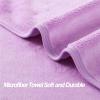 Wuwahold Microfiber Gym Towels Bigger Size Super Soft for Exercise Fitness, Sports, Workout, 380-GSM 15-Inch x 31-Inch Quick-Drying Towels (3 Pack, Pure Purple) view 4