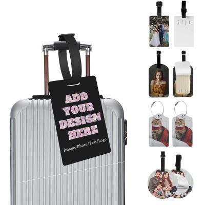 Custom Luggage Tag PVC Product Hang Tag Personalized Any Text Image Logo Label Tags,Gifts for Wedding Birthday Travle Vaccation