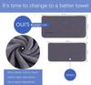 Wuwahold Microfiber Gym Towels Bigger Size Super Soft for Exercise Fitness, Sports, Workout, 380-GSM 15-Inch x 31-Inch Quick-Drying Towels (3 Pack, Pure Grey) view 2