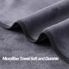 Wuwahold Microfiber Gym Towels Bigger Size Super Soft for Exercise Fitness, Sports, Workout, 380-GSM 15-Inch x 31-Inch Quick-Drying Towels (3 Pack, Pure Grey) view 4