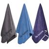 Wuwahold Microfiber Gym Towels Bigger Size Super Soft for Exercise Fitness, Sports, Workout, 380-GSM 15-Inch x 31-Inch Quick-Drying Towels (3 Pack, Grey+Blue+Navy Blue) view 1