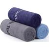 Wuwahold Microfiber Gym Towels Bigger Size Super Soft for Exercise Fitness, Sports, Workout, 380-GSM 15-Inch x 31-Inch Quick-Drying Towels (3 Pack, Grey+Blue+Navy Blue) view 2