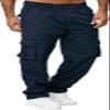 AIFARLD Men's Cargo Pants with Pockets Cotton Hiking Sweatpants Casual Athletic Jogger Sports Outdoor Trousers Relaxed Fit Navy view 1