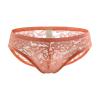JEsilunmaMY Men's See Through Briefs Low Rise Lace Sheer Pouch Underwear Sexy Breathable Sissy Panties Lingerie Bikini (Pink,Large) view 1