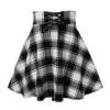 Plus Size Skirts for Womens High Waist Lace Up Goth Skirts Mini Plaid Skirts(Plaid Black, 4X) view 1