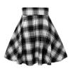 Plus Size Skirts for Womens High Waist Lace Up Goth Skirts Mini Plaid Skirts(Plaid Black, 4X) view 3