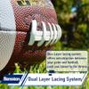 Senston Football Size 9/6 - Premium Composite Leather High School/Kids/Youth Football with Pump view 4