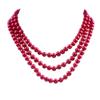 1920s Long Fake Pearls Strand Necklace Layered Retro Vintage Imitation Round Beaded Ball for Women Flapper Party Wedding Costume Party Halloween Jewelry Mother's Day Gift-Wine Red view 1