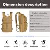 MOSISO Tactical Hydration Pack Backpack, Lightweight Military Daypack Water Backpack Rucksack Bladder Bag with 3L Water Bladder for Outdoor Sports, Hiking,Climbing,Running,Cycling,Biking, Khaki view 2