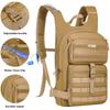MOSISO Tactical Hydration Pack Backpack, Lightweight Military Daypack Water Backpack Rucksack Bladder Bag with 3L Water Bladder for Outdoor Sports, Hiking,Climbing,Running,Cycling,Biking, Khaki view 4