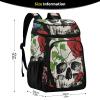 ALAZA Skull Roses and Leaves Backpack Cooler for Women Men Insulated Waterproof Leak Proof Coolers for Hiking Camping Beach, 36 Cans view 2