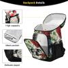ALAZA Skull Roses and Leaves Backpack Cooler for Women Men Insulated Waterproof Leak Proof Coolers for Hiking Camping Beach, 36 Cans view 3