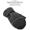 F Flammi Toddler Kids Snow Mittens with String Waterproof Ski Mittens Thinsulate Winter Gloves for Baby Girls Boys(Plain Black,0-2) view 4