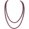 1920s Long Fake Pearls Strand Necklace Layered Retro Vintage Imitation Round Beaded Ball for Women Flapper Party Wedding Costume Party Halloween Jewelry Mother's Day Gift-Red view 1