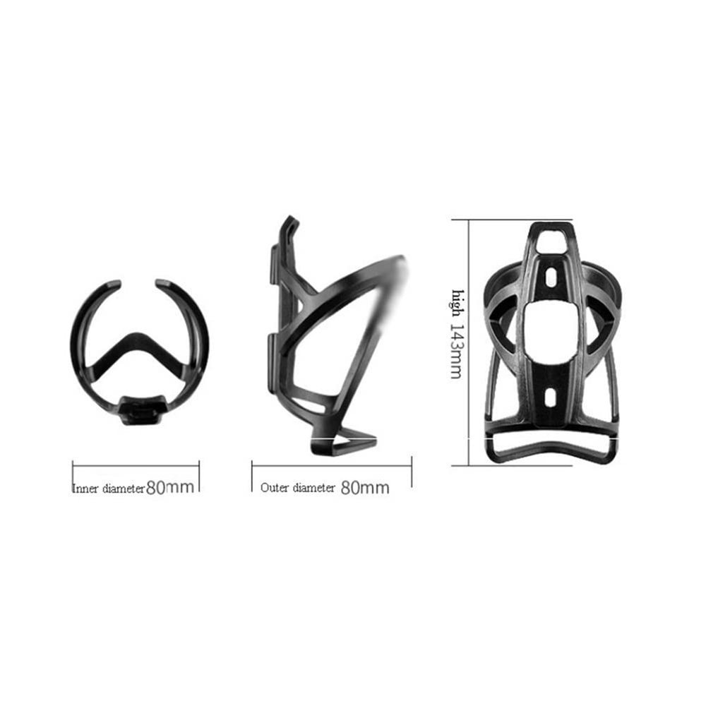 Beyori Bike Bottle Holder, Premium MTB Bicycle Water Bottle Holder Cage Bracket Fit 50-75 mm Bottle with Secure Screw Mounting, Perfect for Cycling, Commuting (Color : Black)