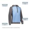 Augusta Sportswear Three-Season Fleece Pullover Hoodie Columbia Blue/Carbon Heather S view 4