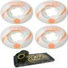 52mm Ricta Wheels Tom Asta Vortex Naturals Slim White Skateboard Wheels - 101a with Viper Strike 8mm Precision ABEC 7 Skateboard Bearings - Bundle of 2 items