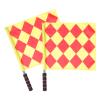 2pcs Football Referee Flag Sponge Handle Flag Athletic Competition Referee Equipments s Soccer Uniform Match Red s Racing Car Foam view 1