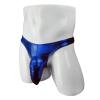 JEsilunmaMY Men Big Pouch Briefs Low Waist Long Elephant Nose Underwear Athletic Supporter Sexy Lingerie Jockstrap Underpants (Blue,One Size) view 2