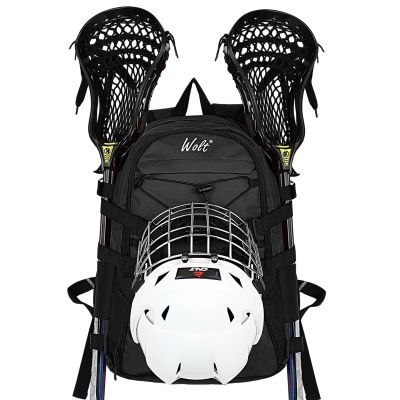 WOLT Lacrosse Bag-Lacrosse Backpack with Two Sticks Holder-Large Field Hockey Bag Holds All Sport Gears