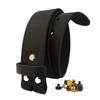 1.5 inch Men's Cowhide Genuine Leather Belt 38mm Classic without Buckle (Black, 44 inch (Waist 44)) view 1