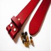 1.5 inch Men's Cowhide Geniune Leather Belt 38mm Classic without Buckle (Red, 44 inch (Waist 44)) view 3