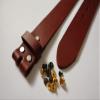 1.5 inch Men's Cowhide Genuine Leather Belt 38mm Classic without Buckle (Cognac, 34 inch (Waist 34)) view 3