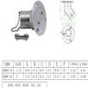 TANFEI Marine Deck Fuel Filler, Gas/Fuel/Water/Waste/Diesel Deck Filler, Stainless Steel 45 Degree Deck Filler with Key Cap for Boat RV (GAS, 2'') view 3