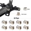8PCS Bike Crankset Chainwheel Screws Fit,plplaaoo Steel Silver Crankset Screw Nut, 0.5 x 0.4 in Crankset Screw Bolts, Durable Crank Fixing Bolt for Mountain Bike Road Bicycles, bike nuts bike cra view 3
