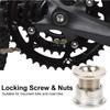 8PCS Bike Crankset Chainwheel Screws Fit,plplaaoo Steel Silver Crankset Screw Nut, 0.5 x 0.4 in Crankset Screw Bolts, Durable Crank Fixing Bolt for Mountain Bike Road Bicycles, bike nuts bike cra view 4
