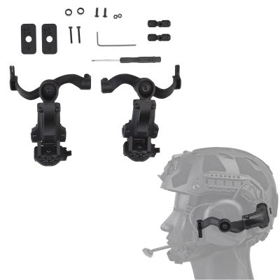 Hdlsina Multiple Angle Rotation ARC Rail Adapter Accessories for Tactical Headsets (Black)