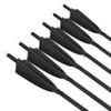 ZSHJGJR 30 Inch Archery Carbon Arrows Hunting Arrows with 4 Turkey Feather Removable Tips Targeting Practice Arrows 500 Spine for Compound & Recurve & Traditional Bow 6/12pcs (Black, 12) view 3