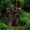 AUSCAMOTEK 3D Leafy Poncho Ghillie Suit Camouflage Cloak Cape for Deer Hunting Brown view 2