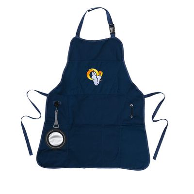 Team Sports America NFL Los Angeles Rams Grill Chef Aprons for Men and Women with Pockets, Adjustable Straps, Bottle Opener and Insulated Beverage Holder, Cooking Kitchen Apron