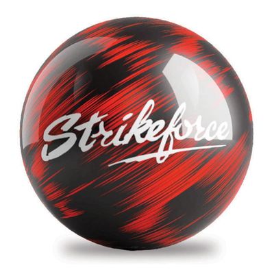 On The Ball Bowling Strikeforce Bowling Red Scratch Spare Ball Made of Polyester (8)