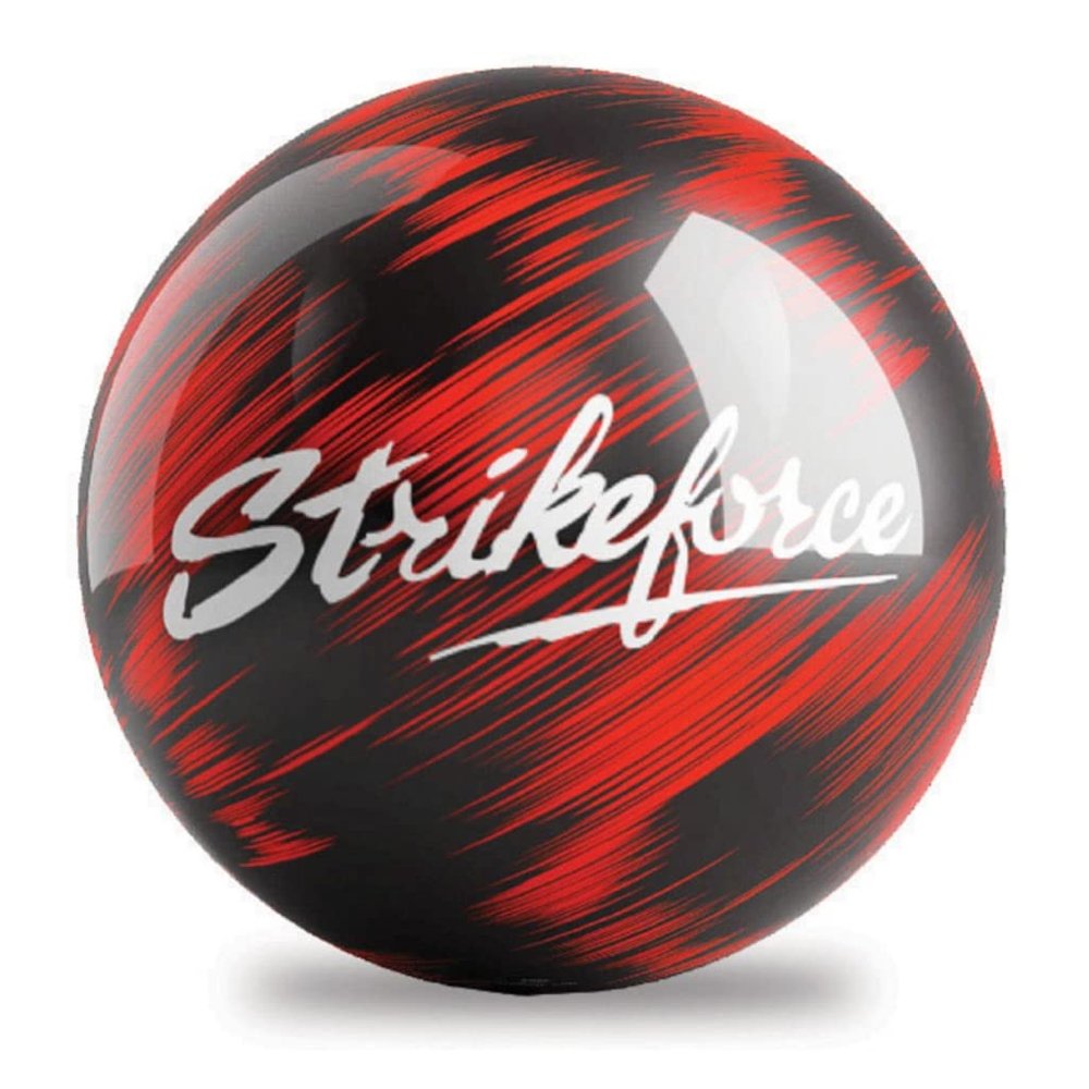 On The Ball Bowling Strikeforce Bowling Red Scratch Spare Ball Made of Polyester (8)