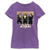 DC Comics Black Adam Girls T-Shirt PanelUp Short Sleeve, Purple Berry, Small view 1