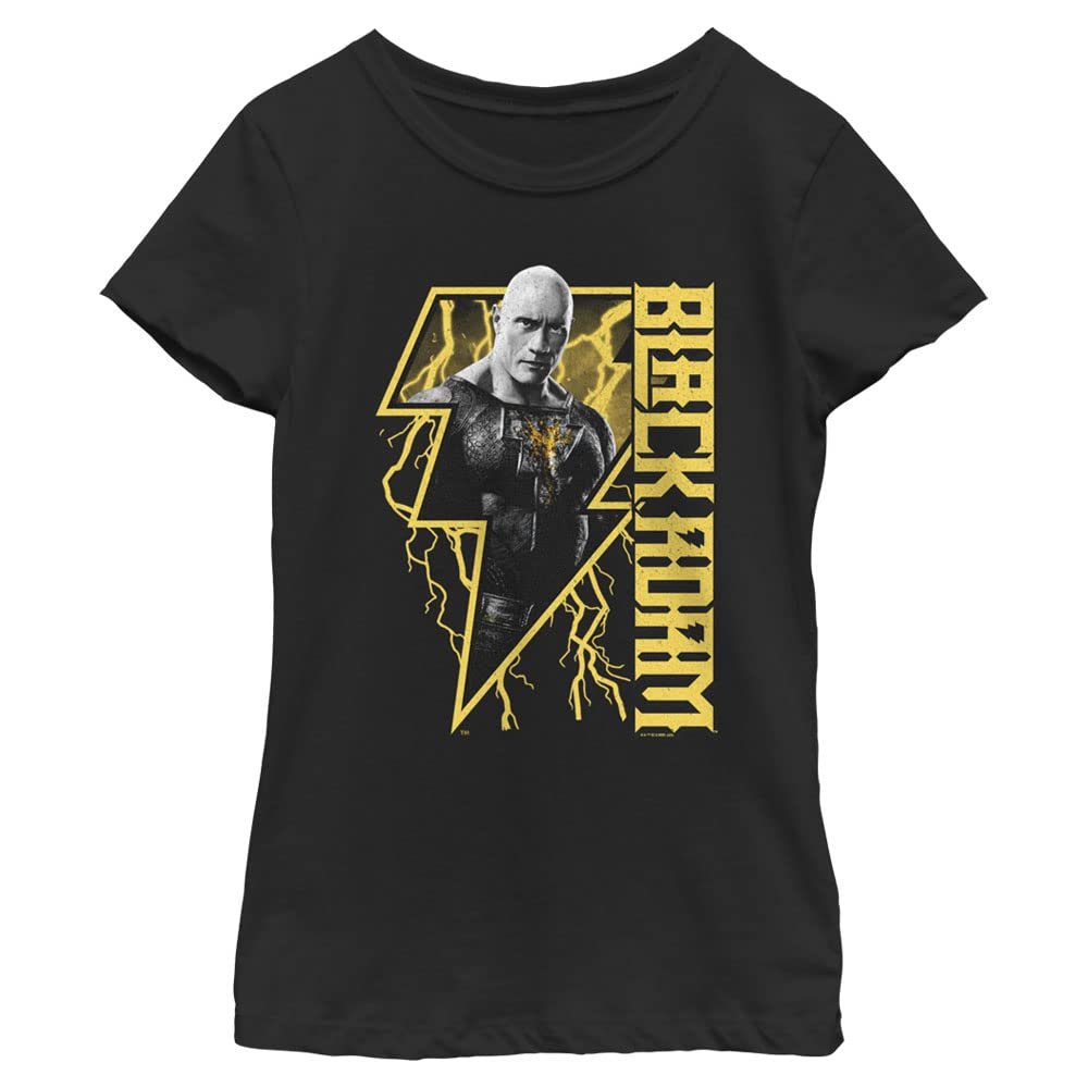 DC Comics Black Adam Girls T-Shirt Know You from Adam Short Sleeve, Black, X-Large
