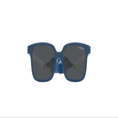 Vogue Eyewear Unisex Kids VJ2017 Square Sunglasses, Blue on Cream Rubber/Dark Grey, 45 mm