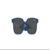 Vogue Eyewear Unisex Kids VJ2017 Square Sunglasses, Blue on Cream Rubber/Dark Grey, 45 mm view 1