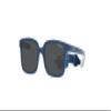 Vogue Eyewear Unisex Kids VJ2017 Square Sunglasses, Blue on Cream Rubber/Dark Grey, 45 mm view 2