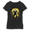 DC Comics Black Adam Girls T-Shirt Back in Black Short Sleeve, Black, Large view 1