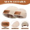 HENWASAI 2PCS Parent-Child Beanie Hat Mama and MINI Leather Patch Knitted Hat Winter Warm Cuffed Ski Cap Black view 4