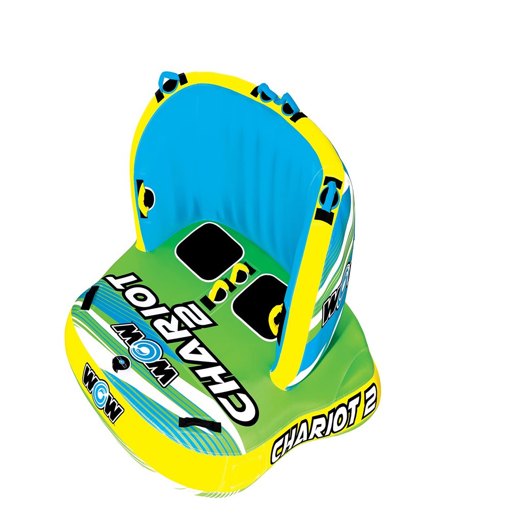 WOW Sports Chariot 2 Towable Tube for Boating - 1 to 2 Person Towable - Standing Tubes for Boating - Front and Back Tow Point