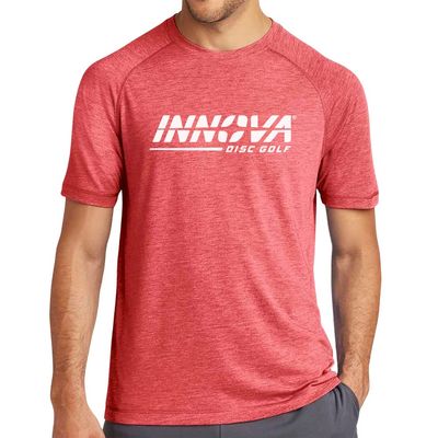 Innova Discs Burst Tri-Blend Performance Short Sleeve Disc Golf Jersey Shirt - Red - XXL