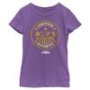 DC Comics Black Adam Girls T-Shirt Justice Society of America Short Sleeve, Purple Berry, Small view 1