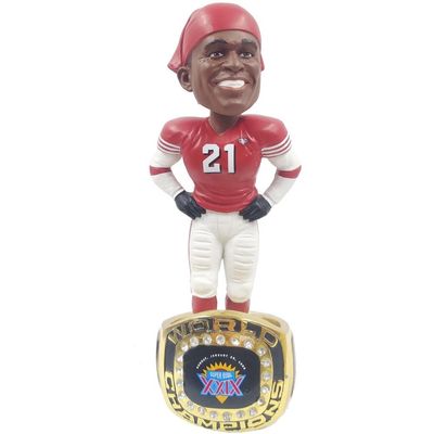 FOCO Deion Sanders (San Francisco 49ers) Championship Ring Base Exclusive Bobblehead